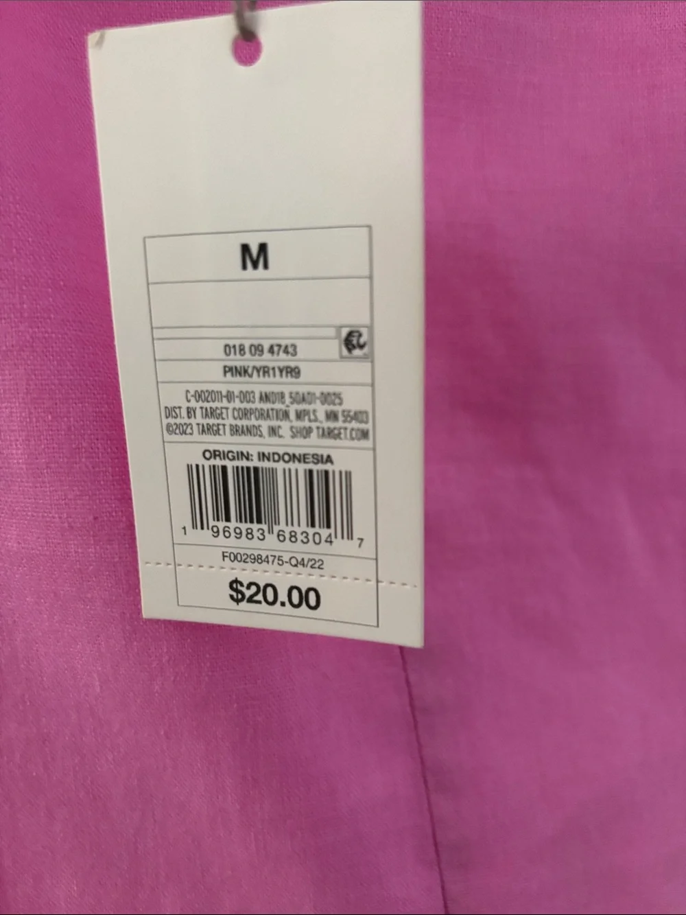 Target Pink Women's Linen Dress with Retail Tag - Picture 2 of 6